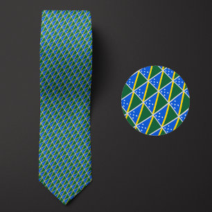 Flag of Solomon Islands Pattern Tie