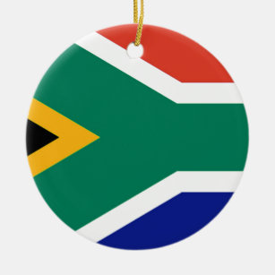 Flag of South Africa Bokke Ceramic Ornament