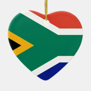 Flag of South Africa Bokke Ceramic Tree Decoration