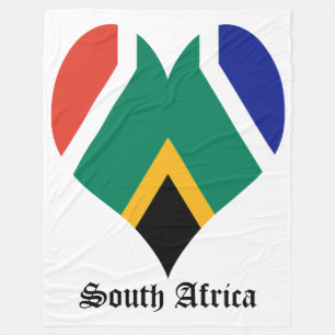 Flag of South Africa Bokke large Fleece Blanket