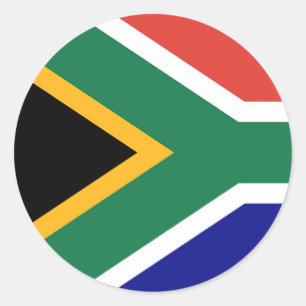 Flag of South Africa Classic Round Sticker