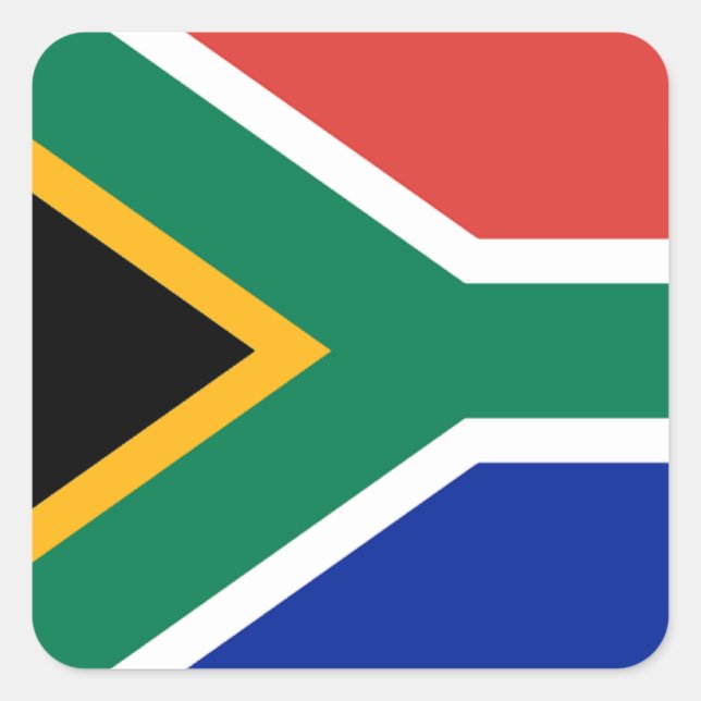 Flag of South Africa Square Sticker (Front)