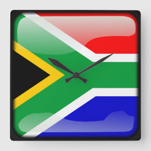 Flag of South Africa Square Wall Clock