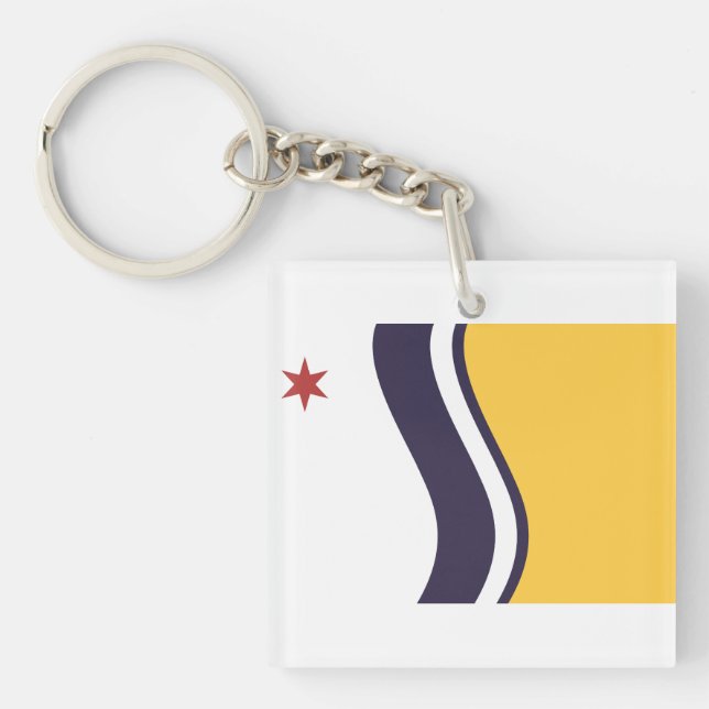 Flag of South Bend, Indiana Key Ring (Front)
