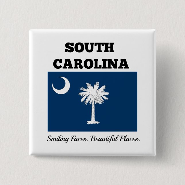 Flag of South Carolina 15 Cm Square Badge (Front)