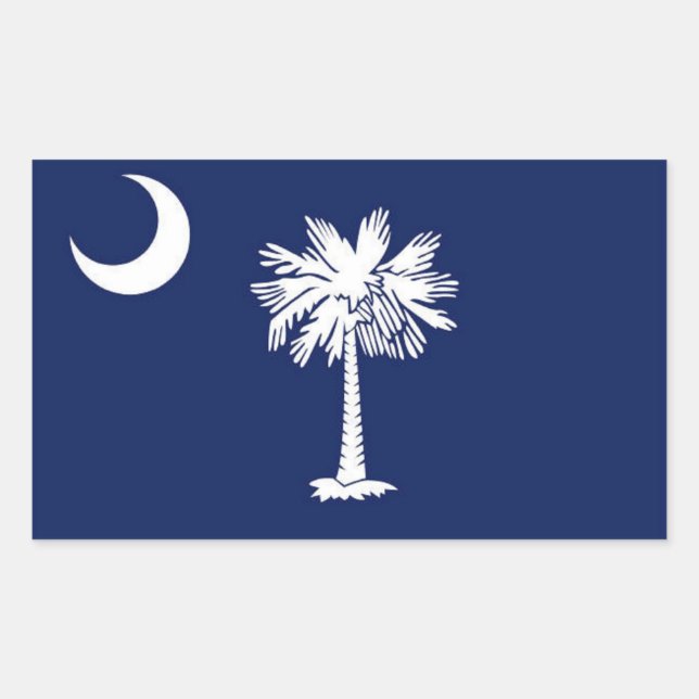 Flag of South Carolina Rectangular Sticker (Front)