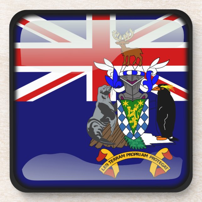 Flag of South Georgia Coaster (Front)