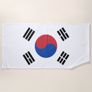 Flag of South Korea Beach Towel