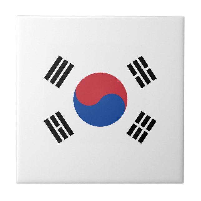 Flag of South Korea Ceramic Tile (Front)