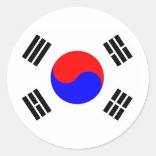 Flag of South Korea Classic Round Sticker