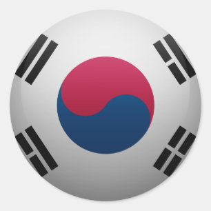 Flag of South Korea Classic Round Sticker