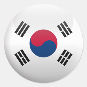 Flag of South Korea Classic Round Sticker