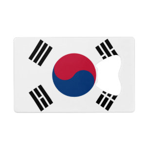 Flag of South Korea Credit Card Bottle Opener