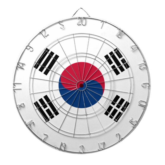 Flag of South Korea Metal Cage Dartboard (Front)