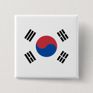 Flag of South Korea (ROK) 15 Cm Square Badge