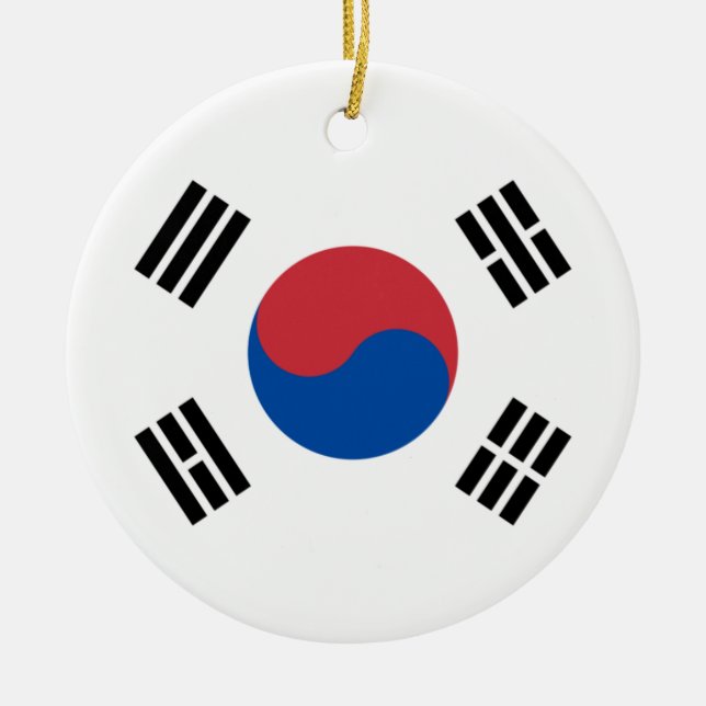 Flag of South Korea (ROK) Ceramic Ornament (Front)