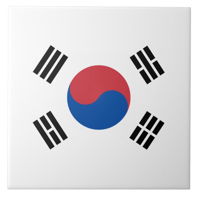 Flag of South Korea (ROK) Ceramic Tile (Front)