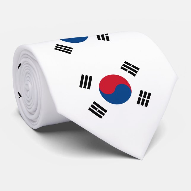 Flag of South Korea Tie (Rolled)