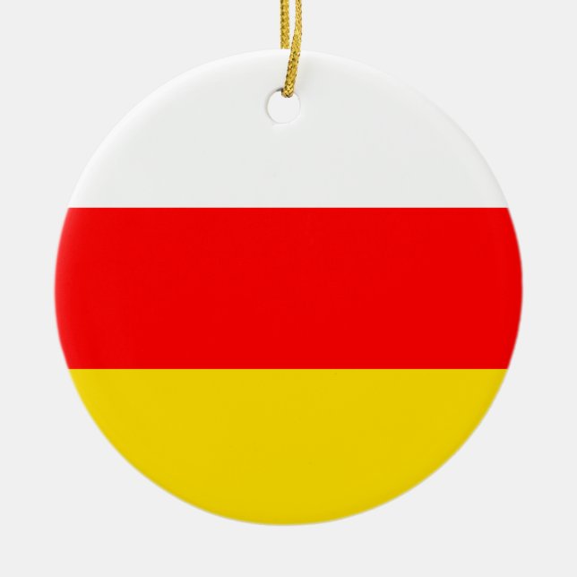 Flag of South Ossetia Ceramic Ornament (Front)