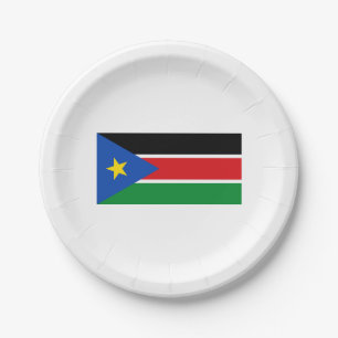 Flag of South Sudan (Africa) Paper Plate