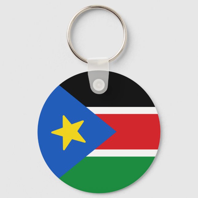 Flag of South Sudan Key Ring (Front)