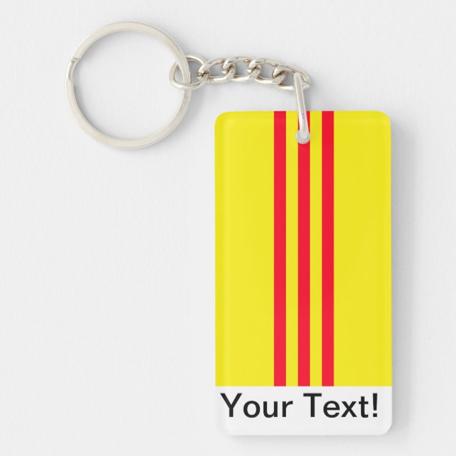 Flag of South Vietnam Key Ring (Front)