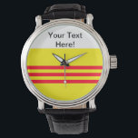 Flag of South Vietnam Watch<br><div class="desc">Thanks for stopping by!  I hope you like the way this flag looks!  Feel free to customise this to meet your needs.  Have a wonderful day!</div>