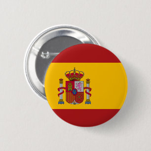 Flag of Spain 6 Cm Round Badge