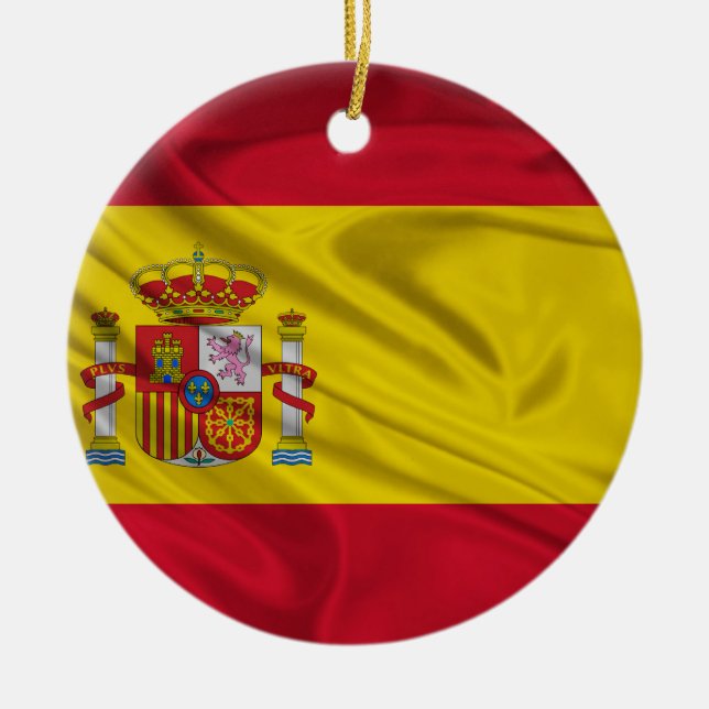 Flag of Spain Ceramic Ornament (Front)