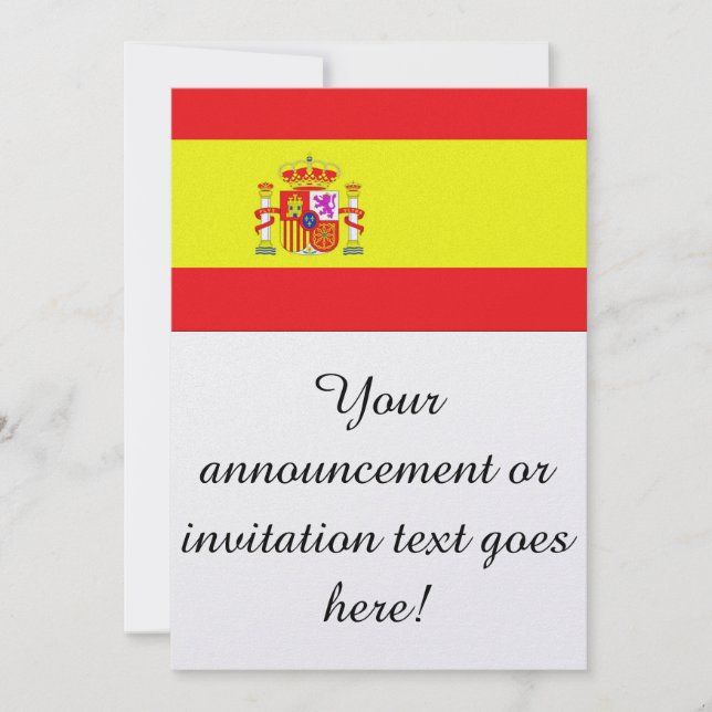 Flag of Spain Invitation (Front)