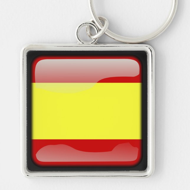 Flag of Spain Key Ring (Front)