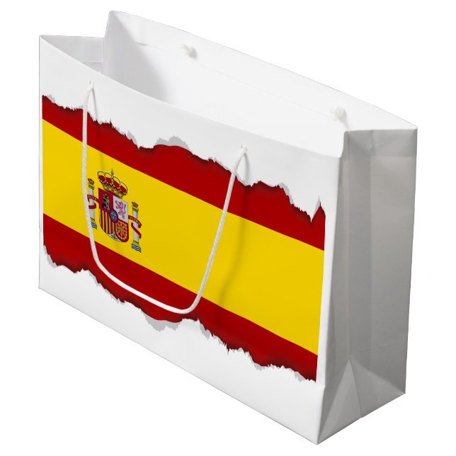 Flag of Spain Large Gift Bag (Front Angled)