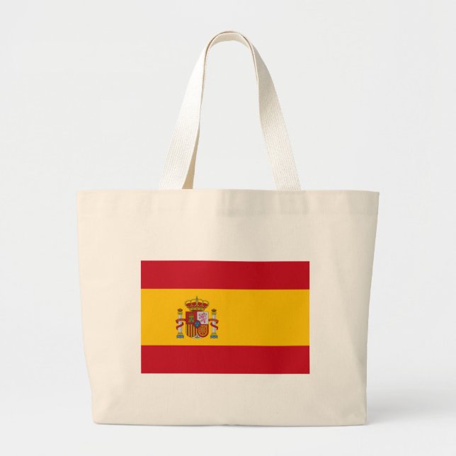 Flag of Spain Large Tote Bag (Front)