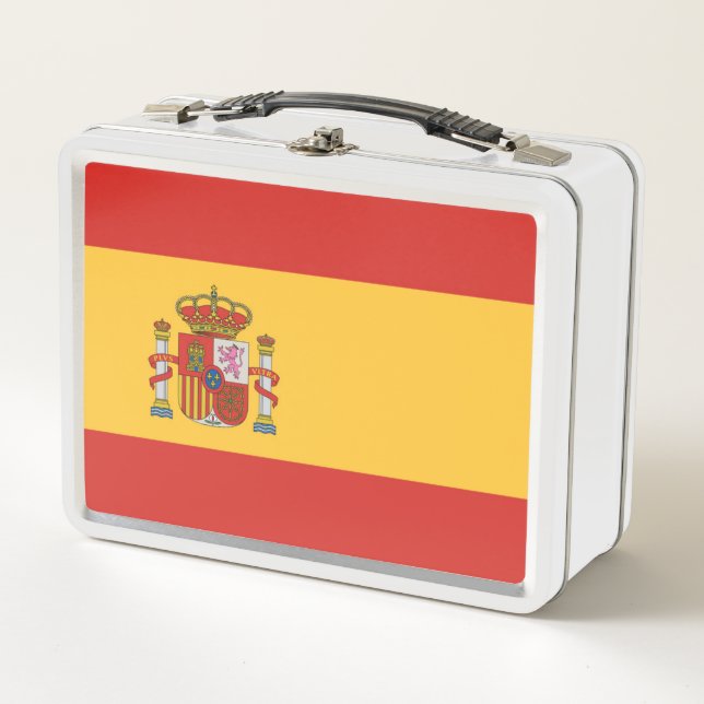 Flag of Spain Metal Lunch Box (Front)