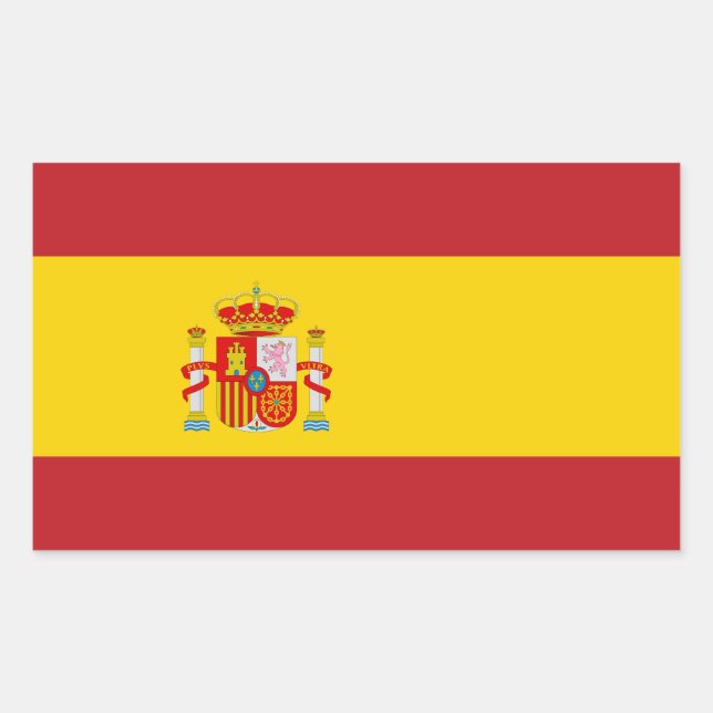 Flag of Spain Rectangular Sticker (Front)