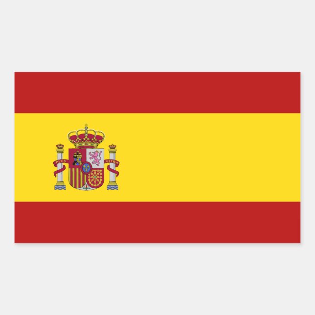 Flag of Spain Rectangular Sticker (Front)