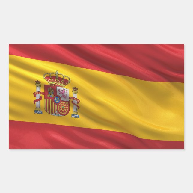 Flag of Spain Rectangular Sticker (Front)