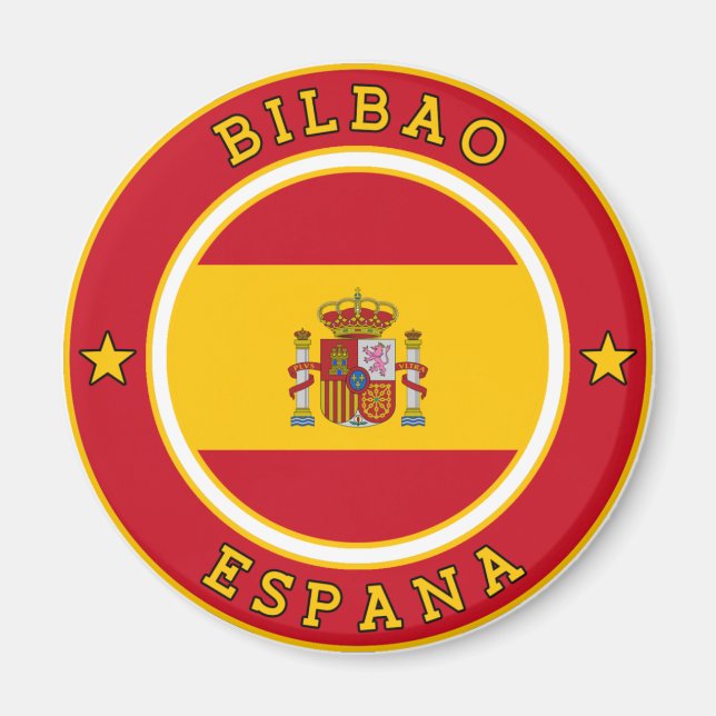 Flag Of Spain & Text Magnet (Front)