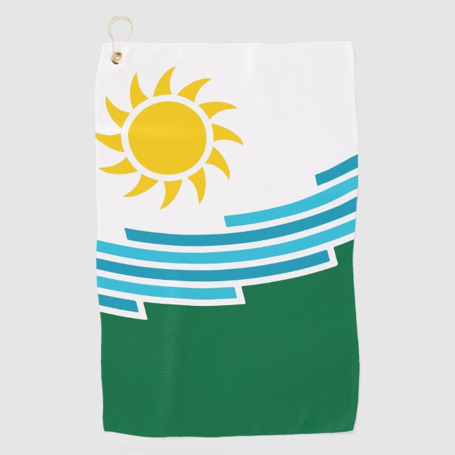 Flag of Spokane, Washington Golf Towel (Front)