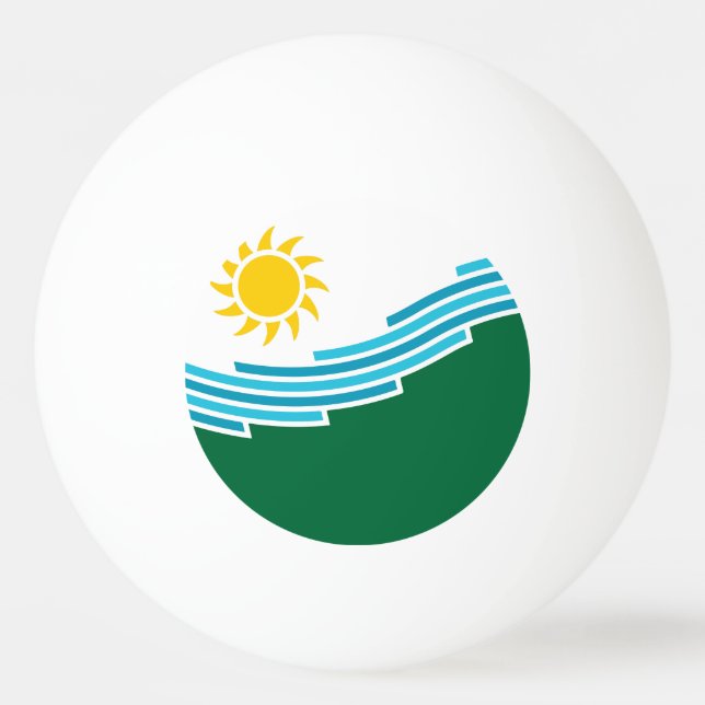 Flag of Spokane, Washington Ping Pong Ball (Front)