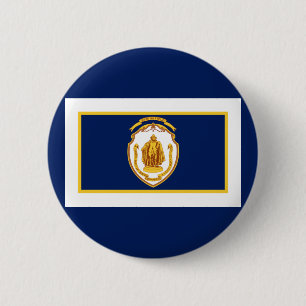 Flag of Springfield, Massachusetts 6 Cm Round Badge