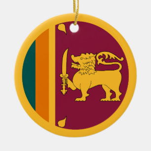Flag of Sri Lanka Ceramic Ornament