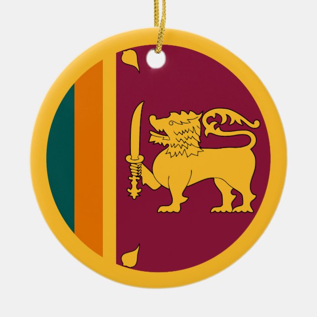 Flag of Sri Lanka Ceramic Ornament (Front)