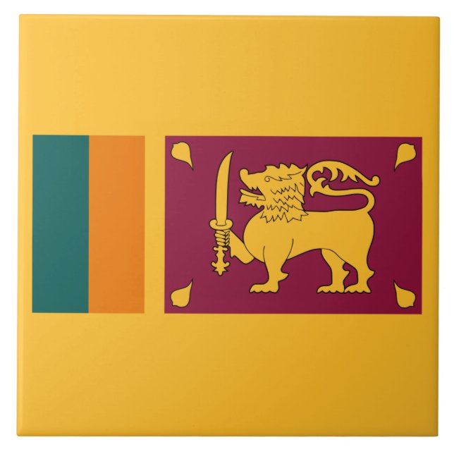 Flag of Sri Lanka Ceramic Tile (Front)