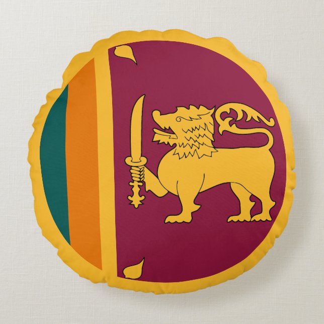 Flag of Sri Lanka Round Cushion (Front)
