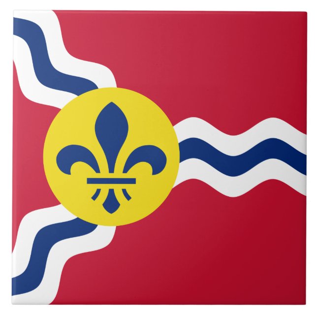 Flag of St Louis (Missouri) Ceramic Tile (Front)