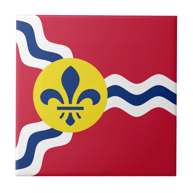 Flag of St. Louis, Missouri Ceramic Tile (Front)