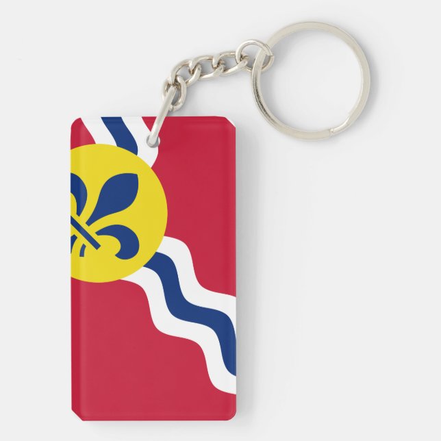 Flag of St. Louis, Missouri Key Ring (Back)