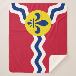 Flag of St. Louis, Missouri Sherpa Blanket