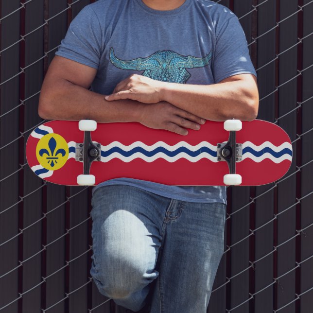 Flag of St. Louis, Missouri Skateboard (Outdoor 3)